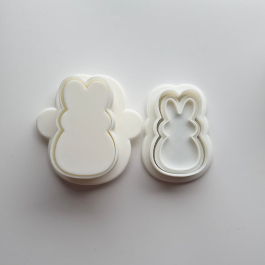 Bunny Silhouette Cake Pop Mould with cookie cutter and stamp on white background