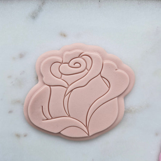 Rose Head Cookie Cutter and Stamp