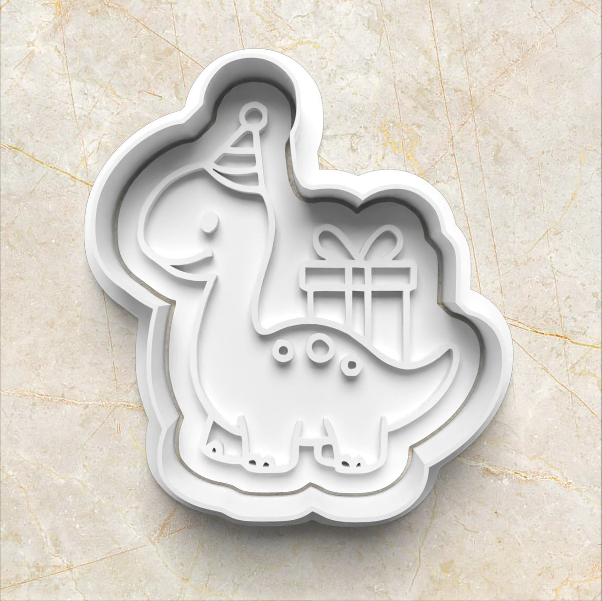 Birthday Dinosaurs Cookie Cutter and Stamp
