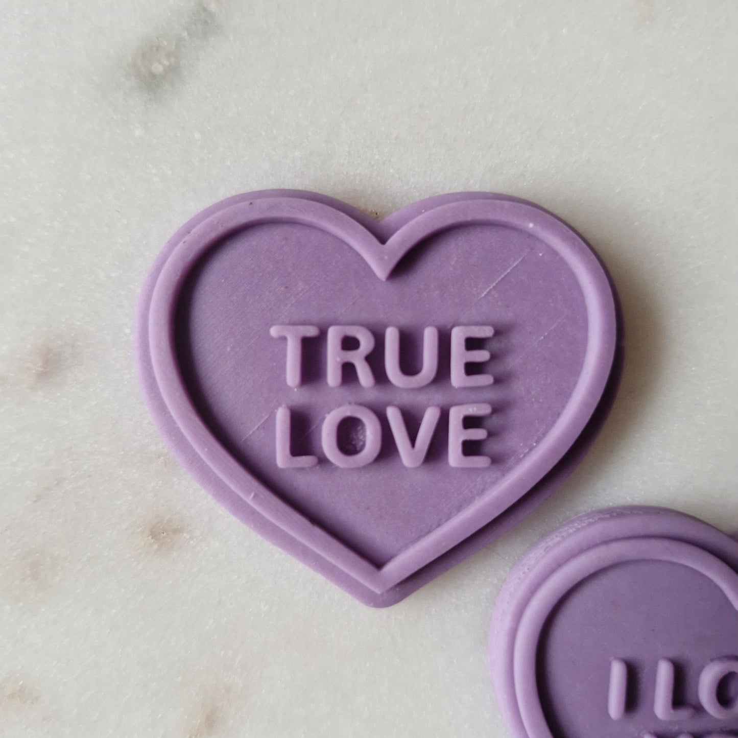 Candy Hearts Cookie Cutter and Deboss Stamp