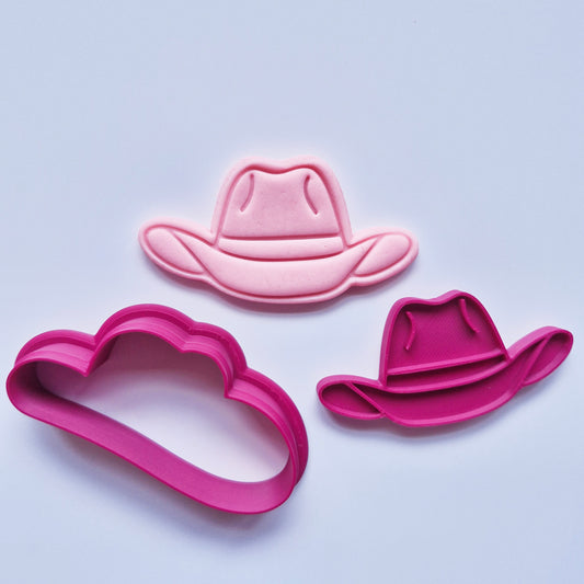 Front view Cowboy Hat Cookie Cutter and Stamp