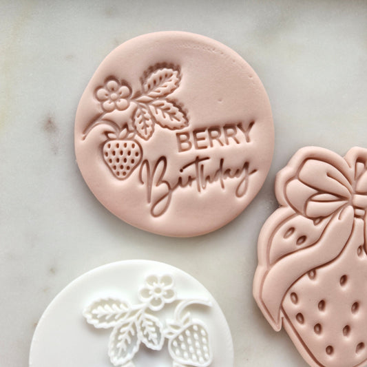 Berry Birthday Cookie Cutter and Stamp