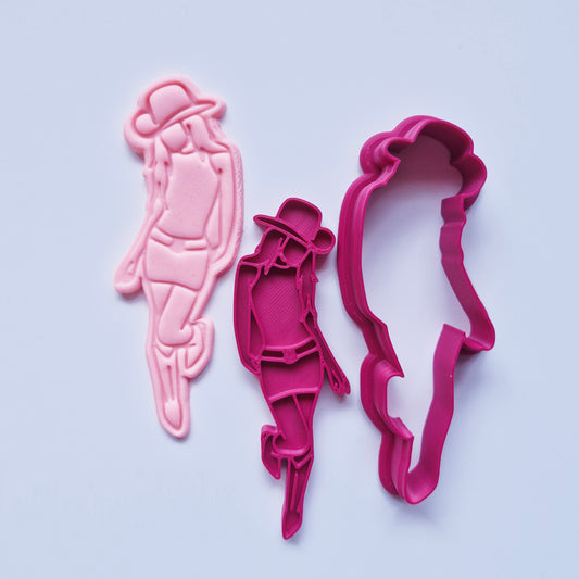Cowgirl Cookie Cutter and Stamp