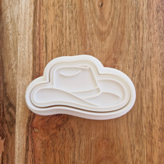 Sale Basic Cowboy Hat Cookie Cutter and Stamp