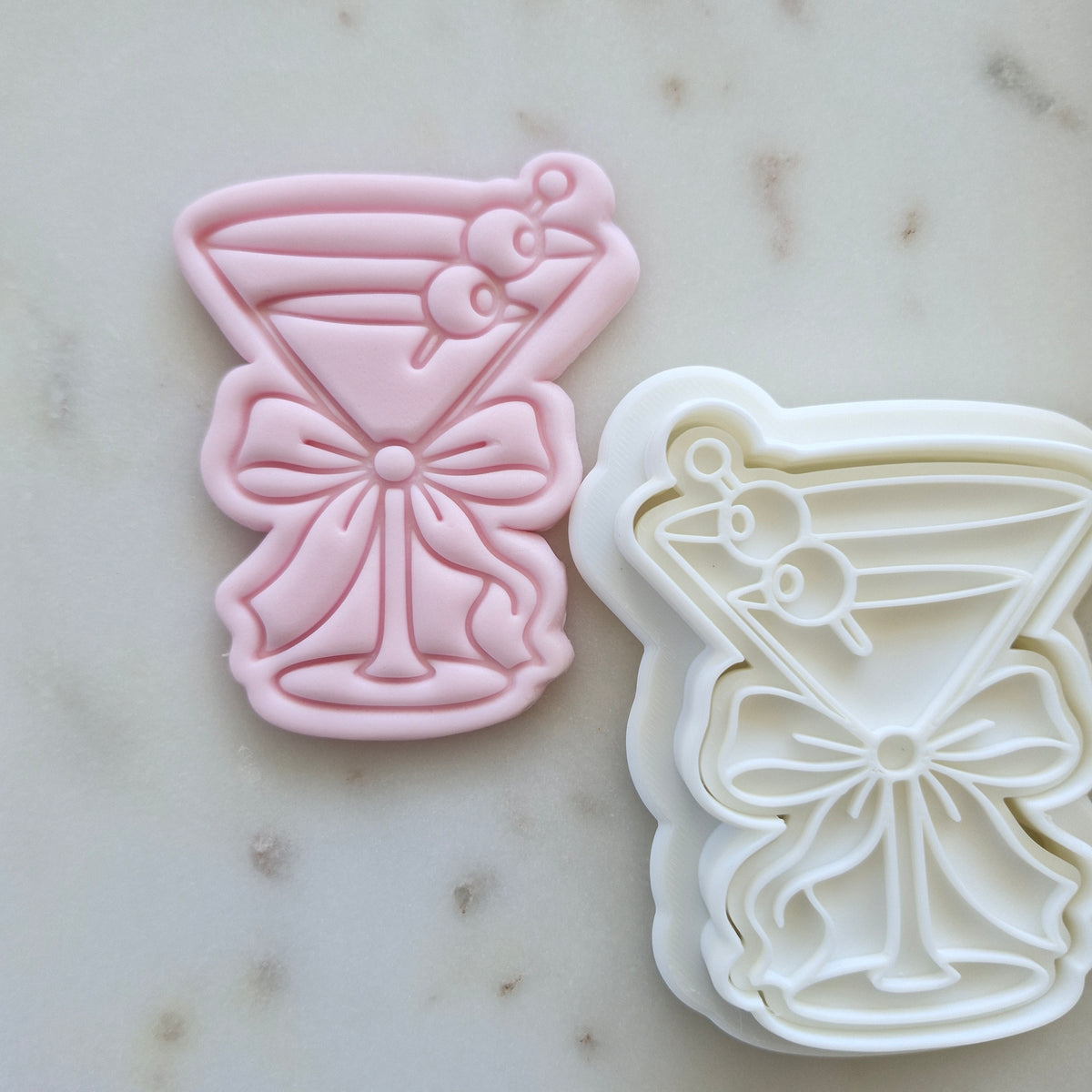 Coquette Martini with Olives Drink Cookie Cutter and Stamp