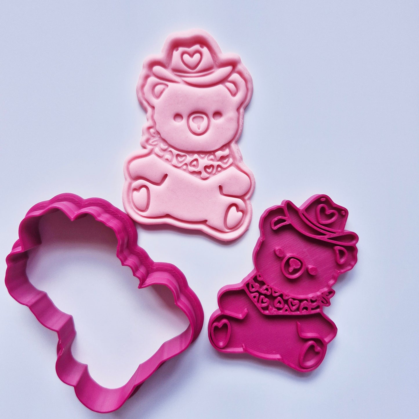 Cowboy Teddy Bear Cookie Cutter and Stamp