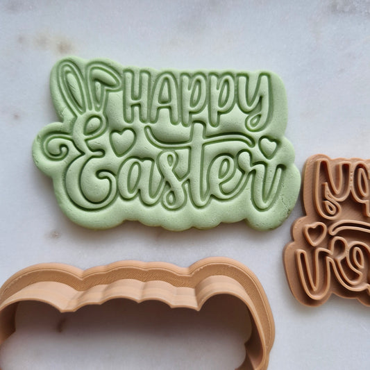 Happy Easter, Cookie Cutter and Stamp