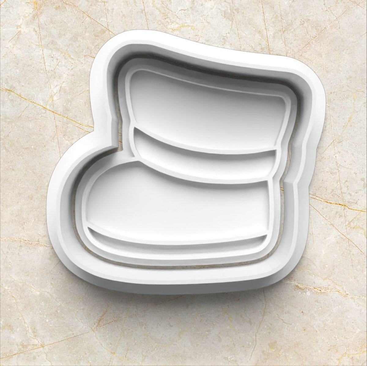 Christmas Santa Puzzle Set Cookie Cutter and Stamp santa left foot shoe