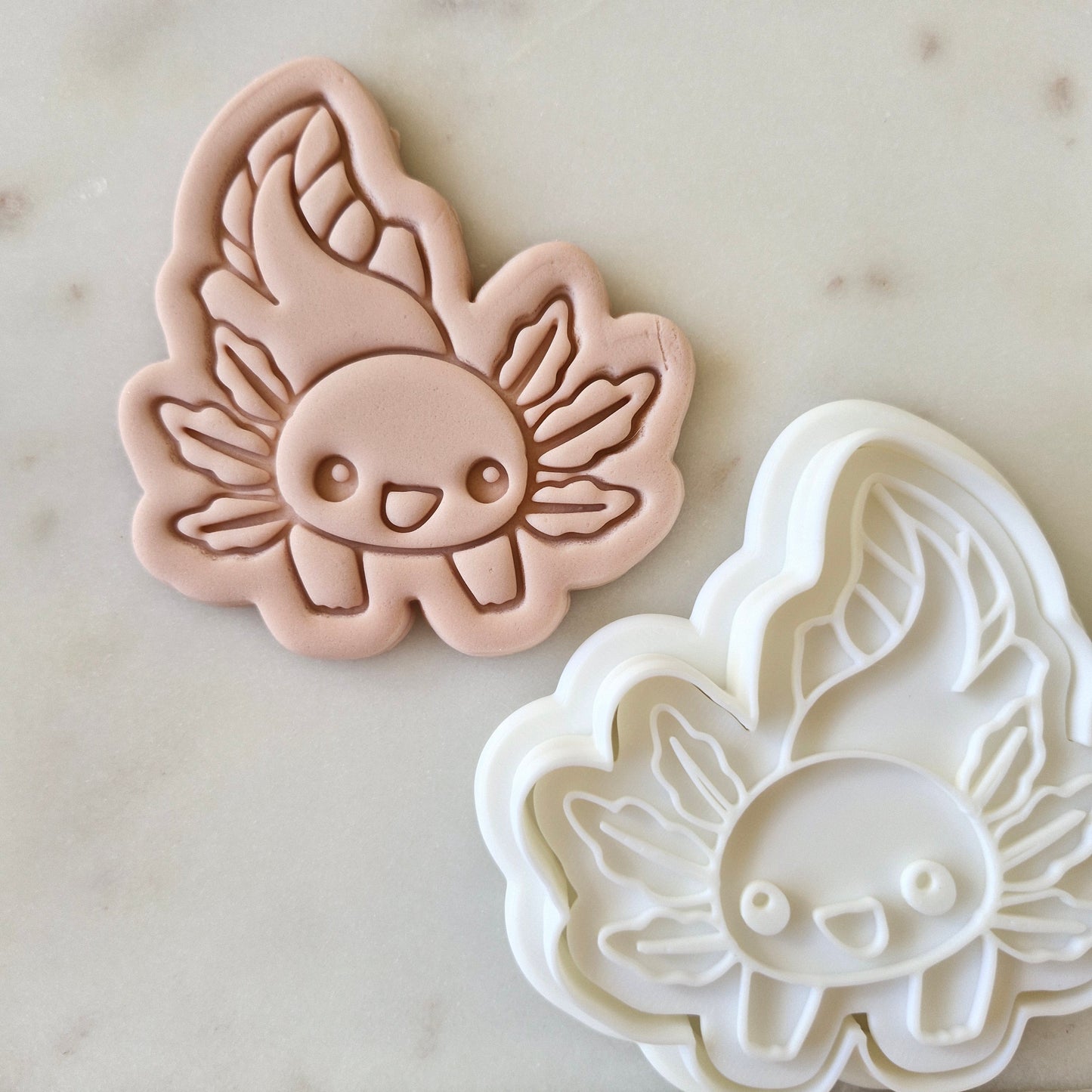 Axolotl Set Cookie Cutter and Stamp