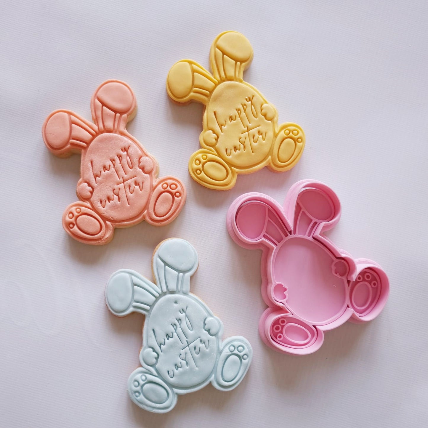 Bunny Name Tag Cookie Cutter and Stamp