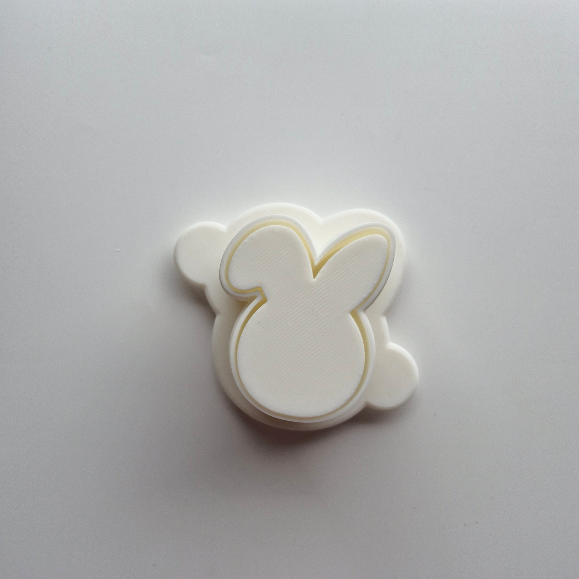 Bunny Head Cake Pop Mould zoomed in on cake pop on white background