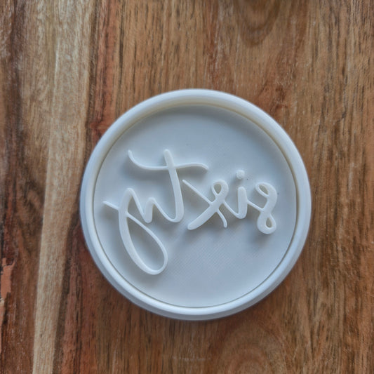 Sale Sixty Cookie Cutter And Stamp