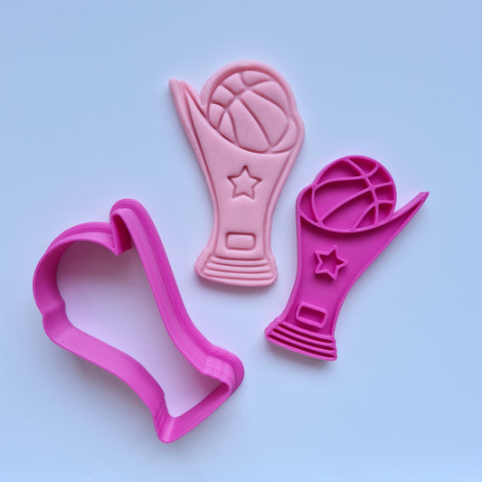 Basketball Trophy Cookie Cutter and Stamp