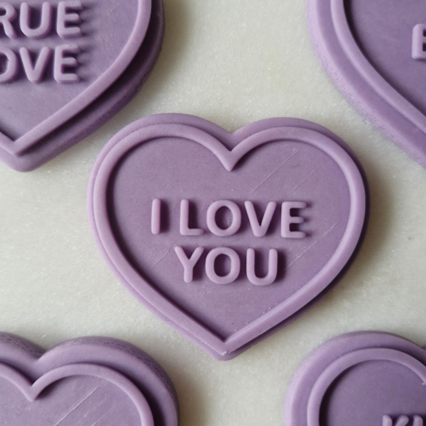 Candy Hearts Cookie Cutter and Deboss Stamp
