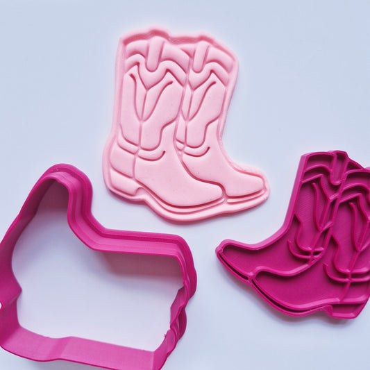 Cowboy/Cowgirl Boots Cookie Cutter and Stamp