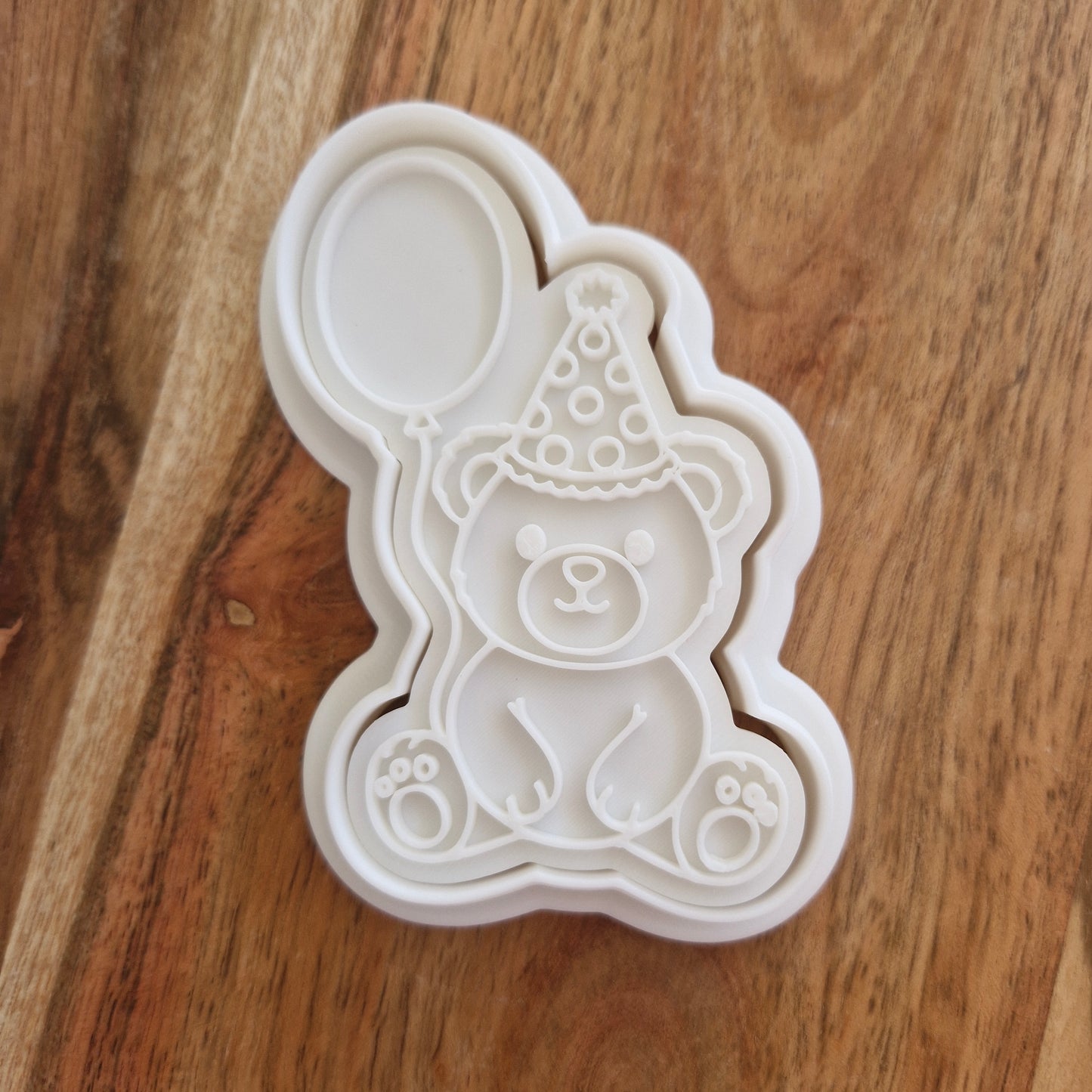 Sale Birthday Bear with Balloon Cookie Cutter and Stamp
