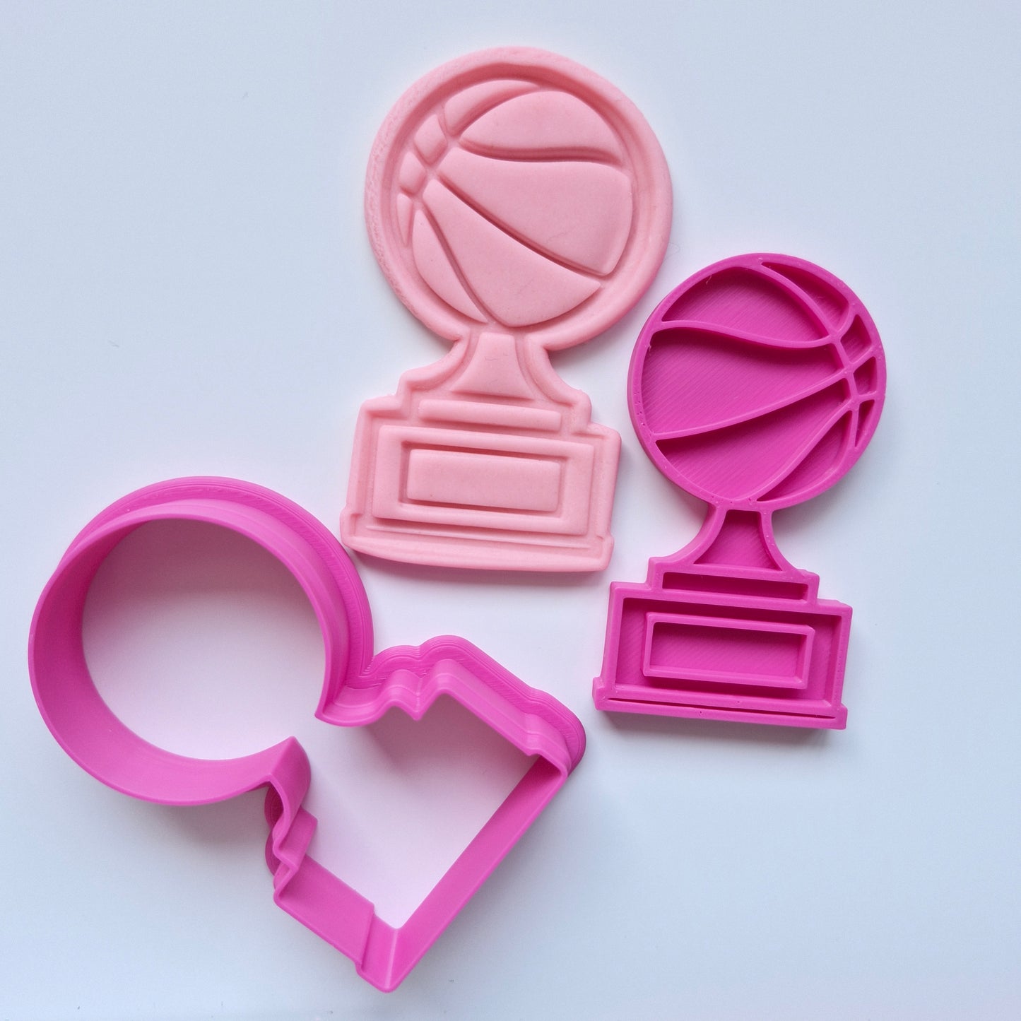 Basketball Trophy Cookie Cutter and Stamp
