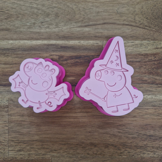 Sale Halloween Pigs Set Cookie Cutter and Deboss Stamp
