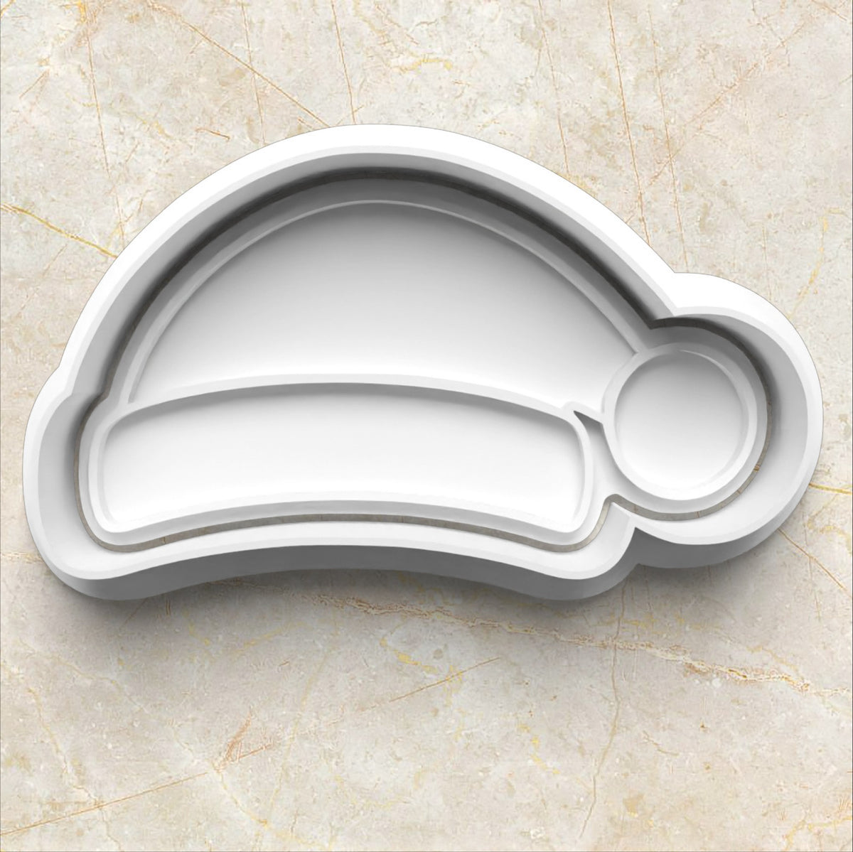 Christmas Santa Puzzle Set Cookie Cutter and Stamp santa hat