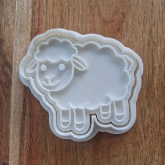 Sale Side Sheep Cookie Cutter and Stamp