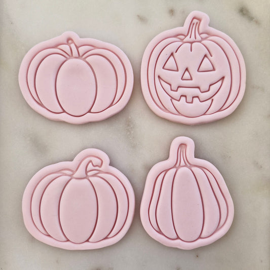 Pumpkin Set Cookie Cutter and Stamp