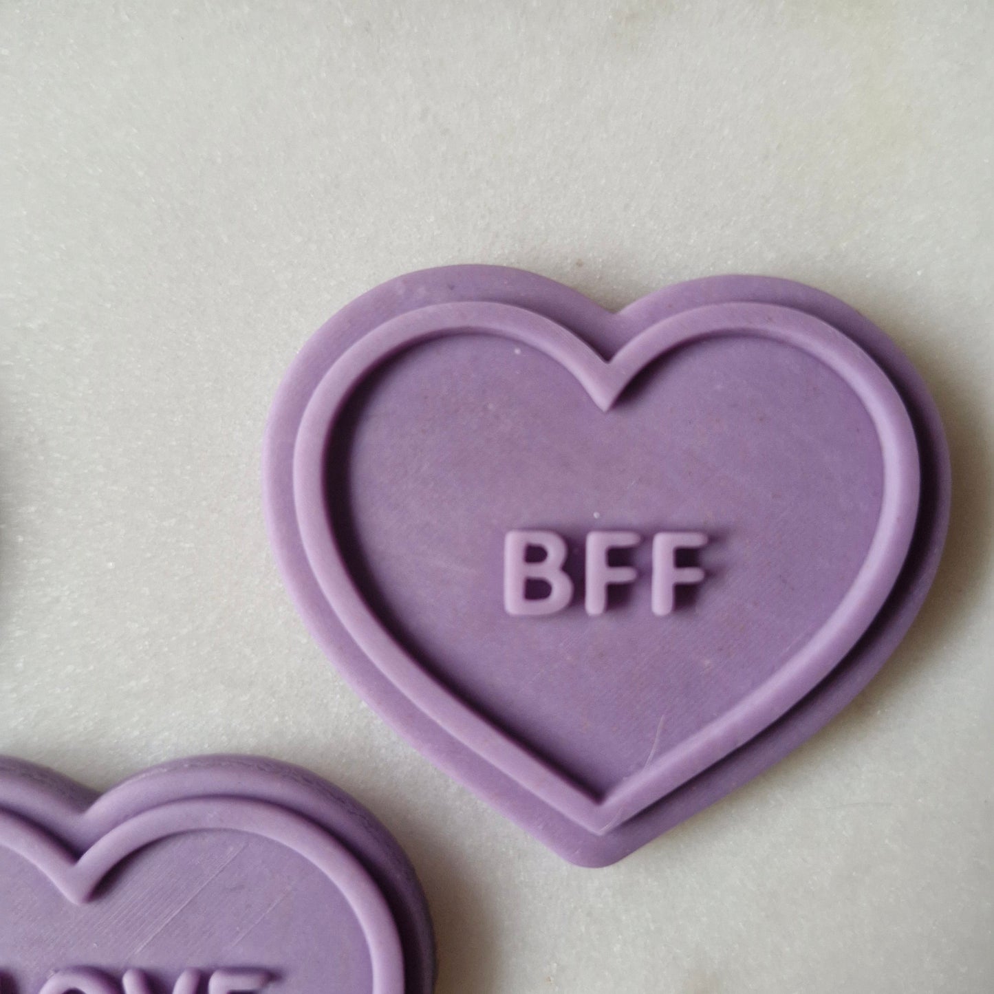 Candy Hearts Cookie Cutter and Deboss Stamp