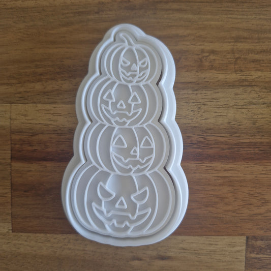 Sale Halloween Pumpkin Stack Cookie Cutter and Stamp