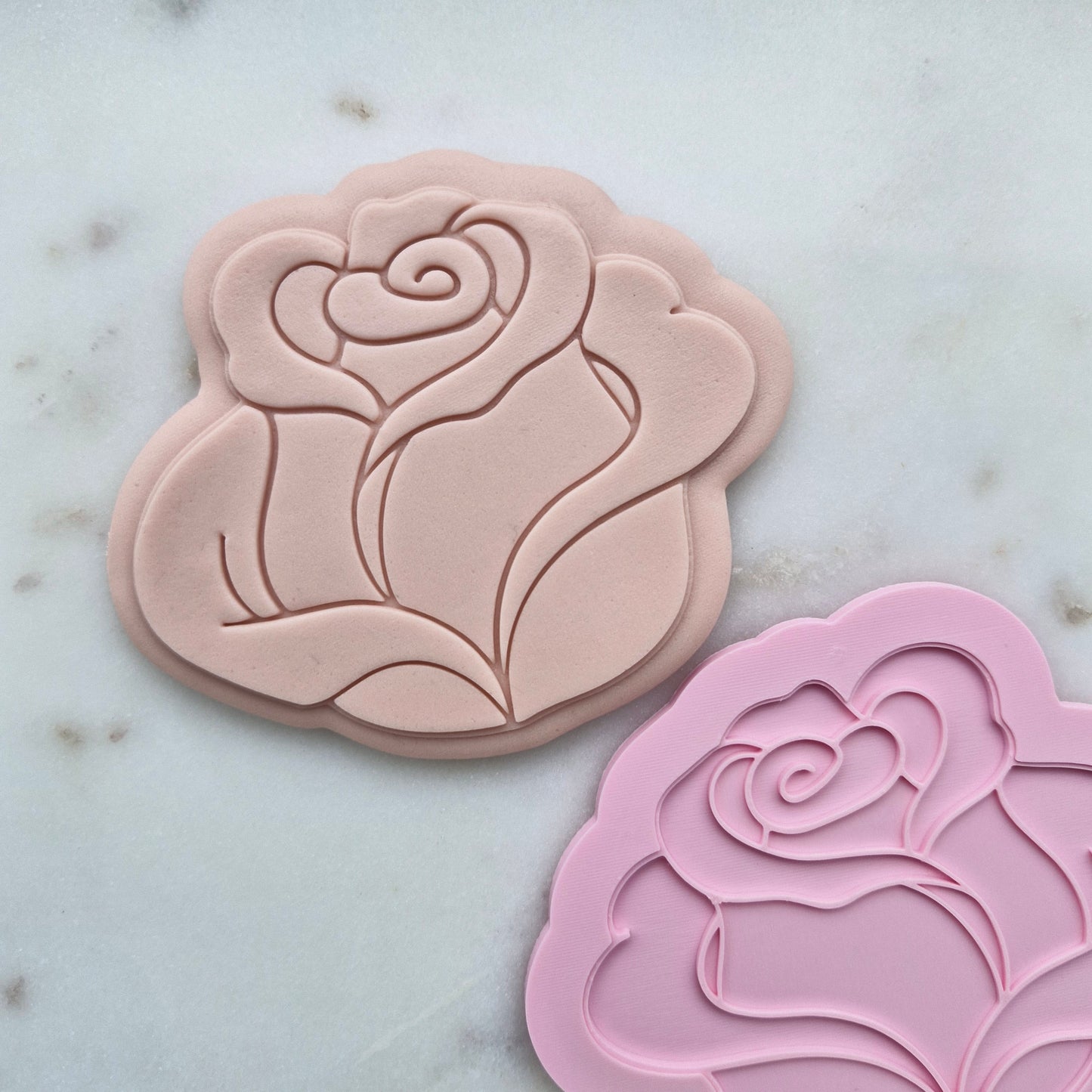 Rose Head Cookie Cutter and Stamp