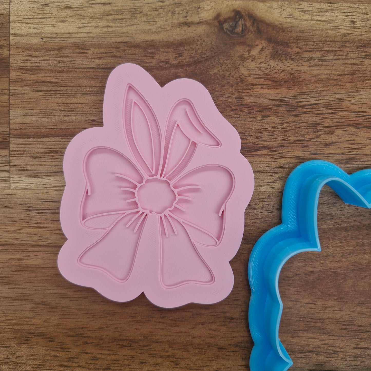 Sale Coquette Bunny Ears Cookie Cutter and Deboss Stamp