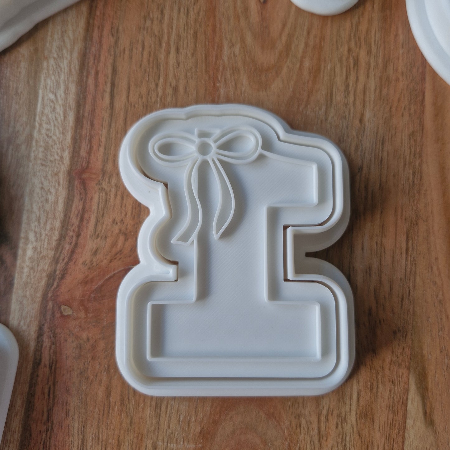 Sale Coquette Number 1 with Bow Cookie Cutter and Stamp