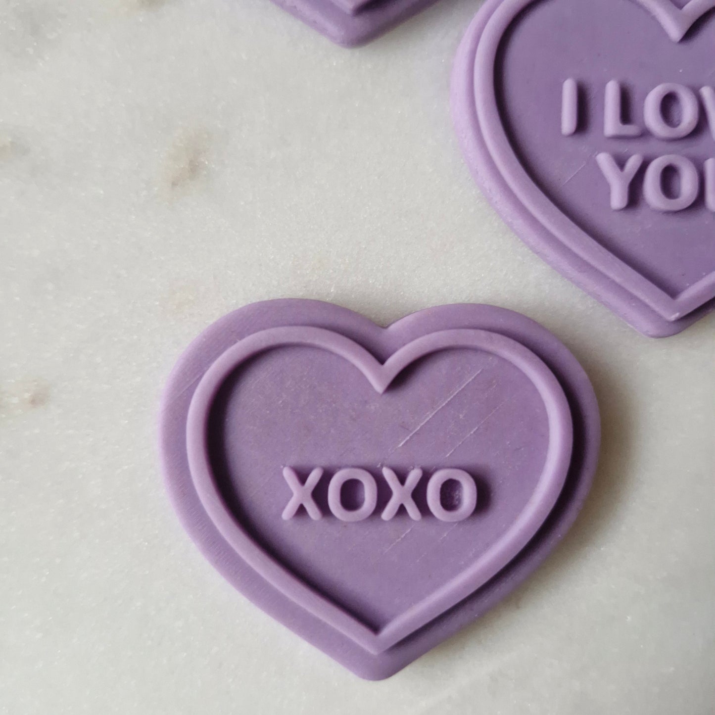 Candy Hearts Cookie Cutter and Deboss Stamp