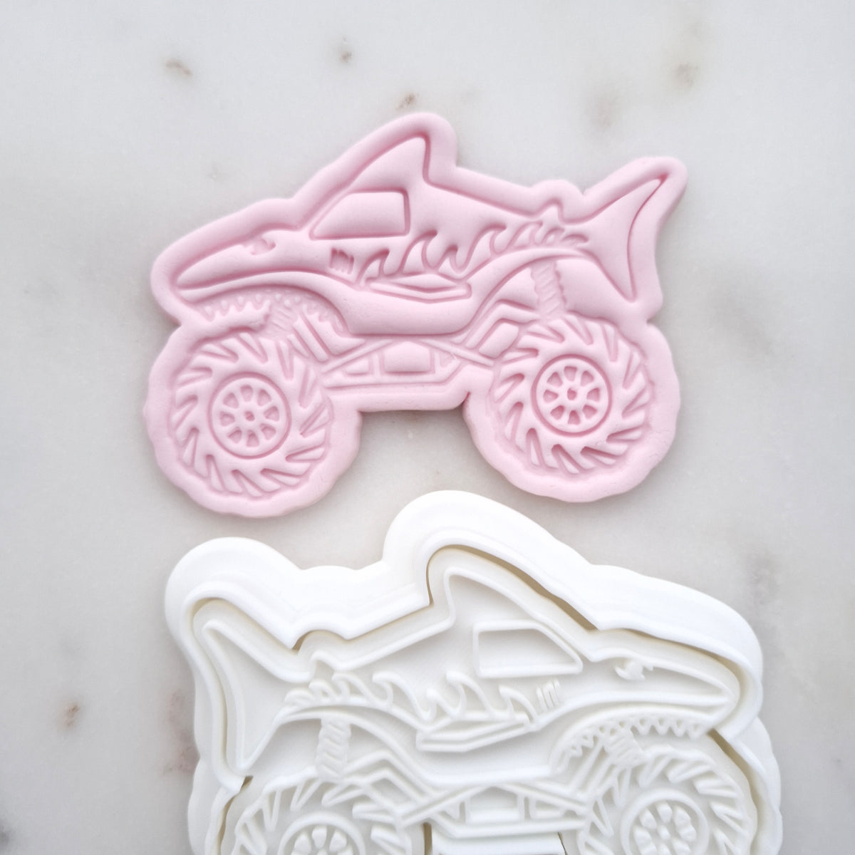 Shark Monster Truck Cookie Cutter and Stamp