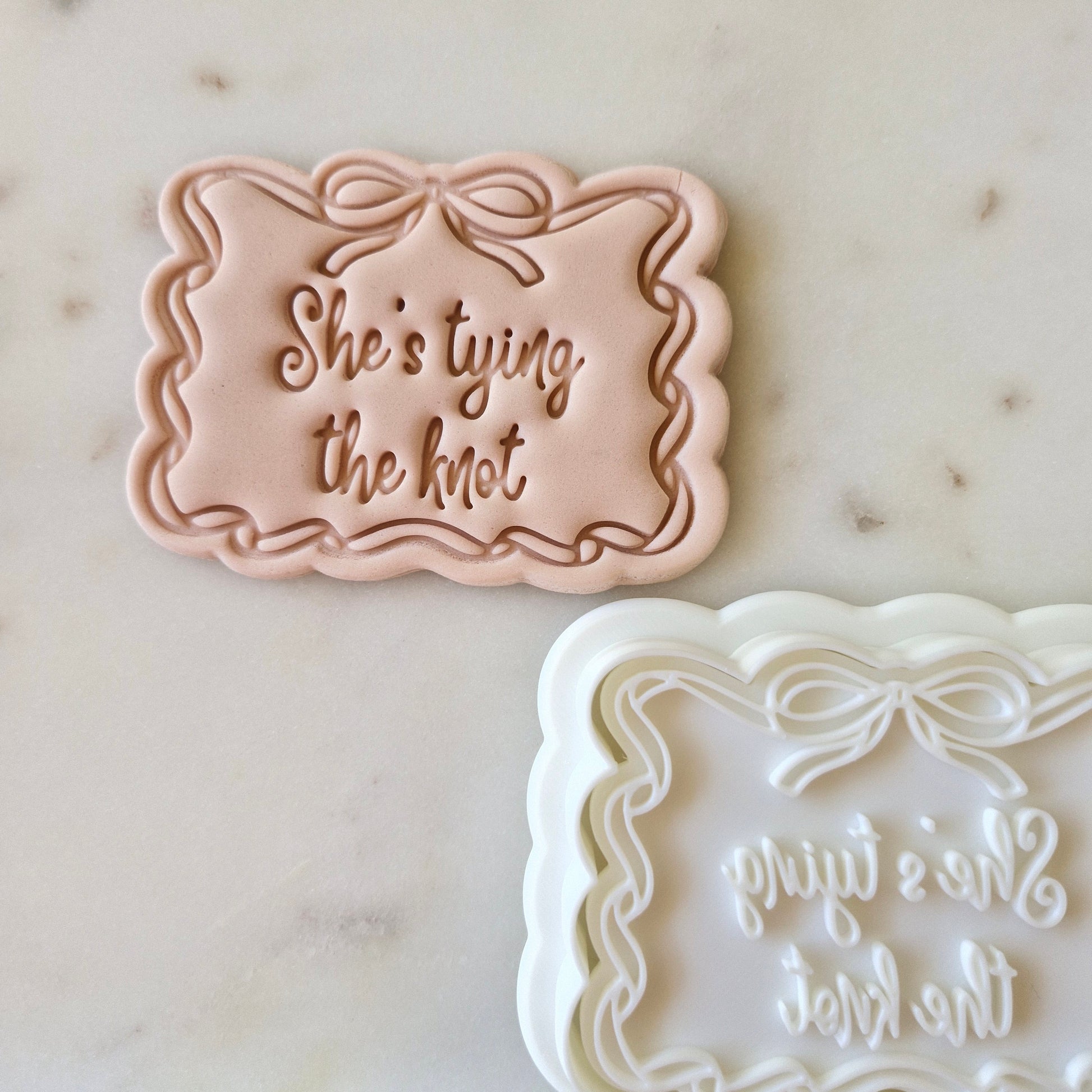 She's Tying the Knot Cookie Cutter and Stamp
