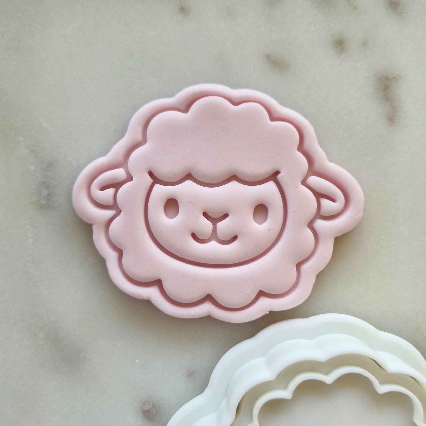 Sheep Set Cookie Cutter and Stamp head