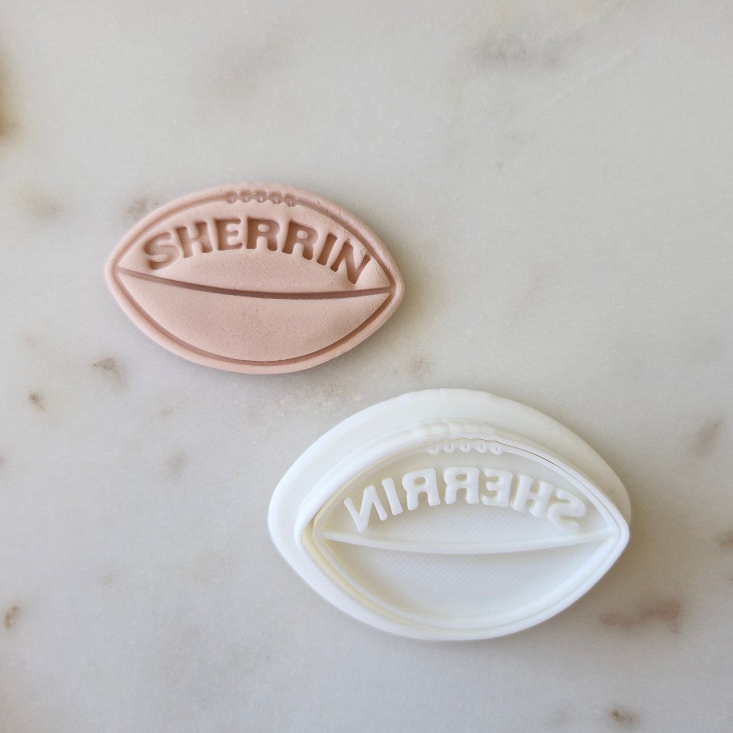 Football Set Cookie Cutter and Stamp sherrin