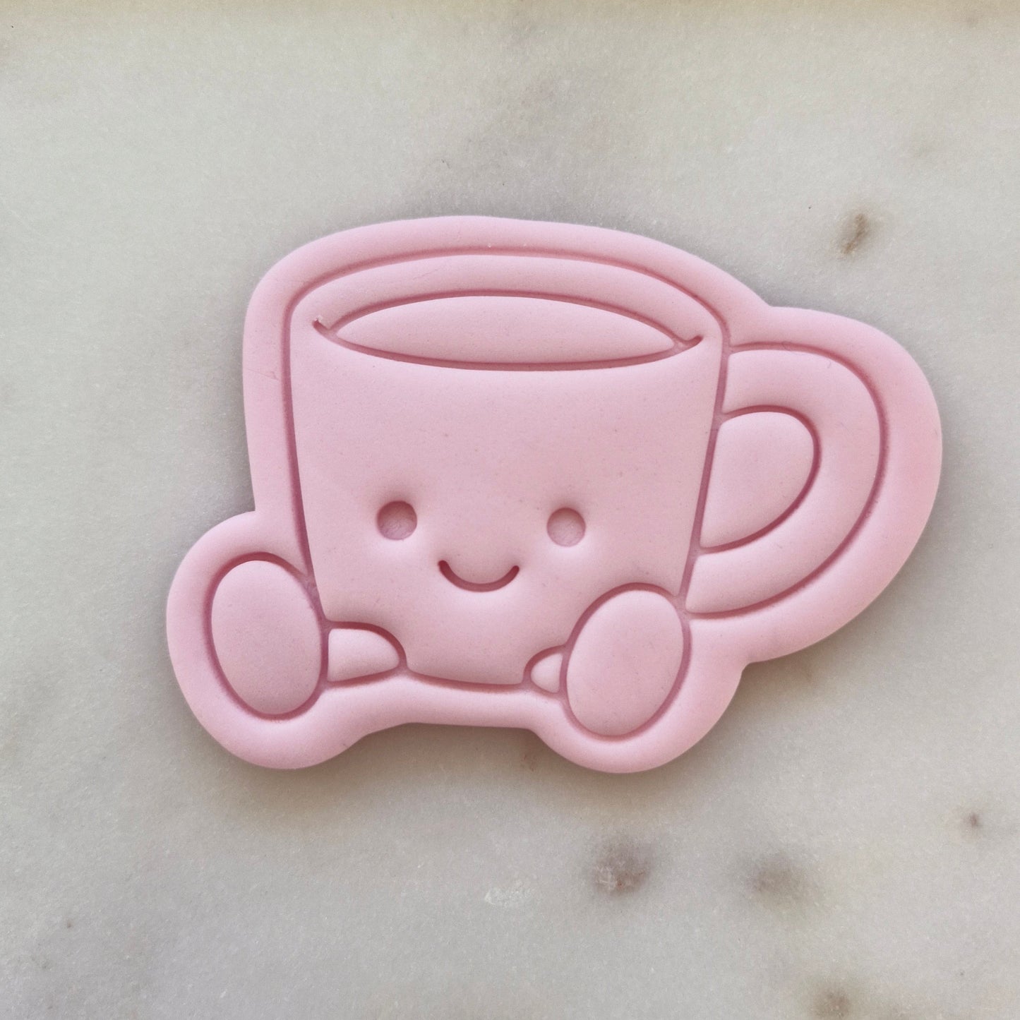 Croissant and Coffee Plush Cookie Cutter and Stamp Set COFFEE CUP Coffee Plush Cookie Cutter and Stamp