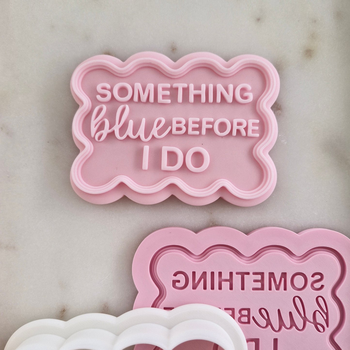 Something Blue Before I Do Cookie Cutter and Deboss Stamp zoomed out