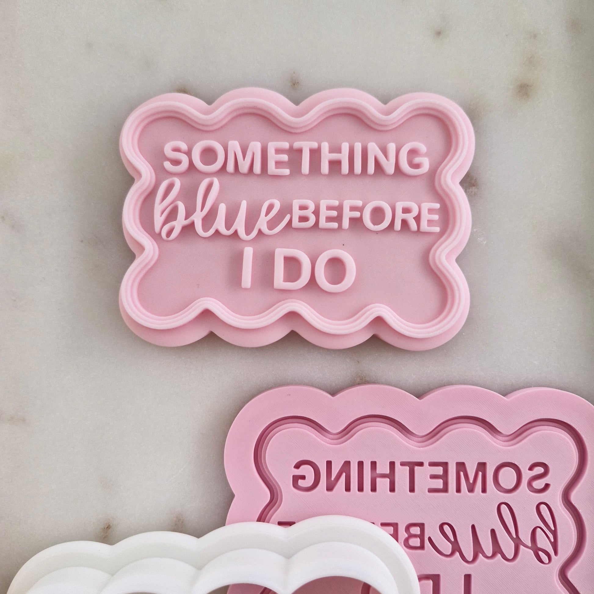 Something Blue Before I Do Cookie Cutter and Deboss Stamp zoomed out