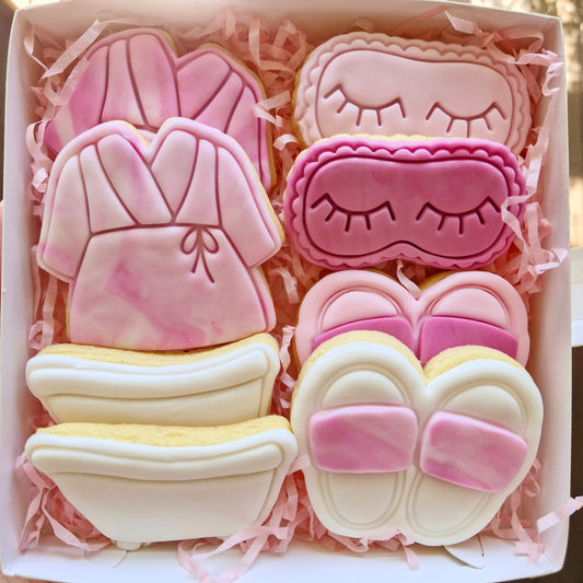 Spa Day Set Cookie Cutter and Emboss Stamp - Baking Tool. set in gift box