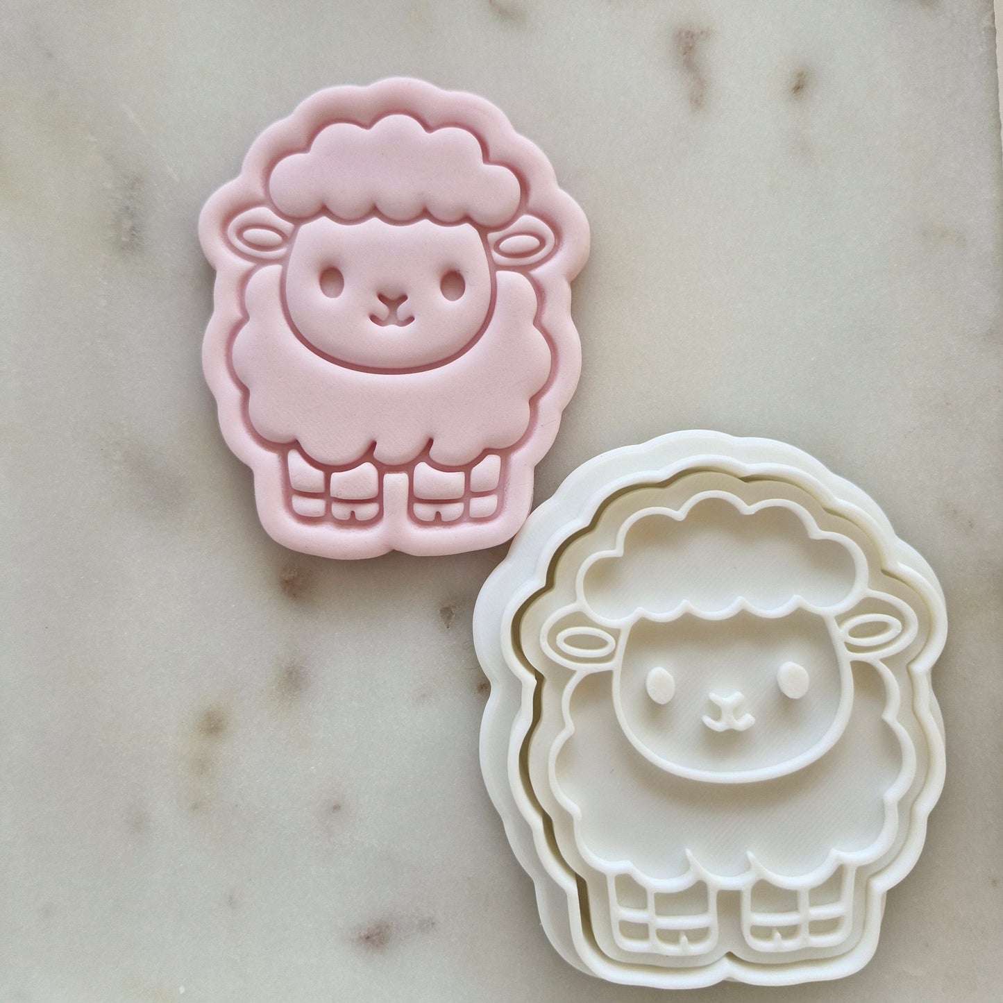 Sheep Cookie Cutter and Stamp