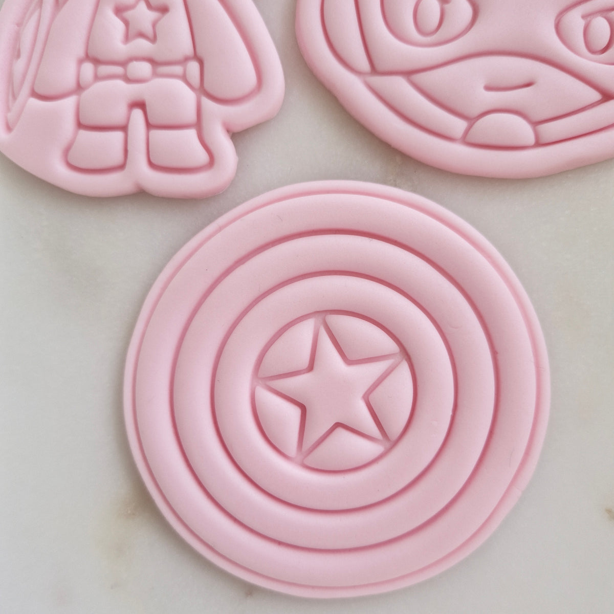 Superhero A Set of 3 Cookie Cutter and Stamp