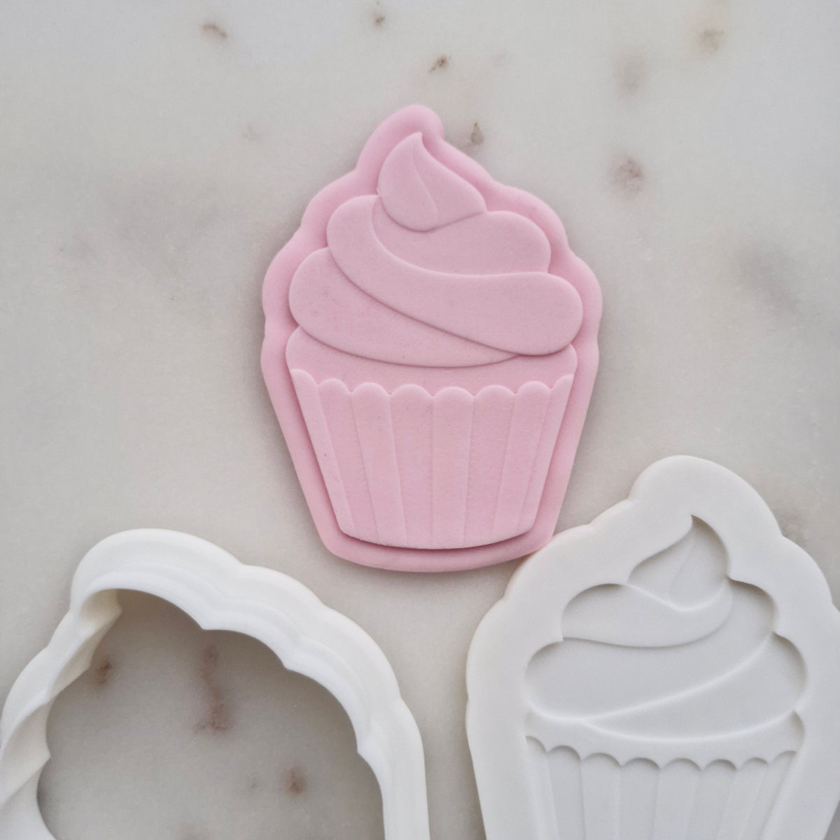 Cupcake Cookie Cutter and Deboss Stamp zoomed out