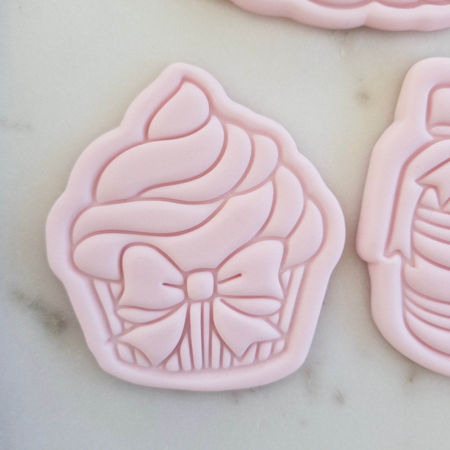 Sweets Set Cookie Cutter and Stamp cupcake Cupcake with Bow Cookie Cutter and Stamp