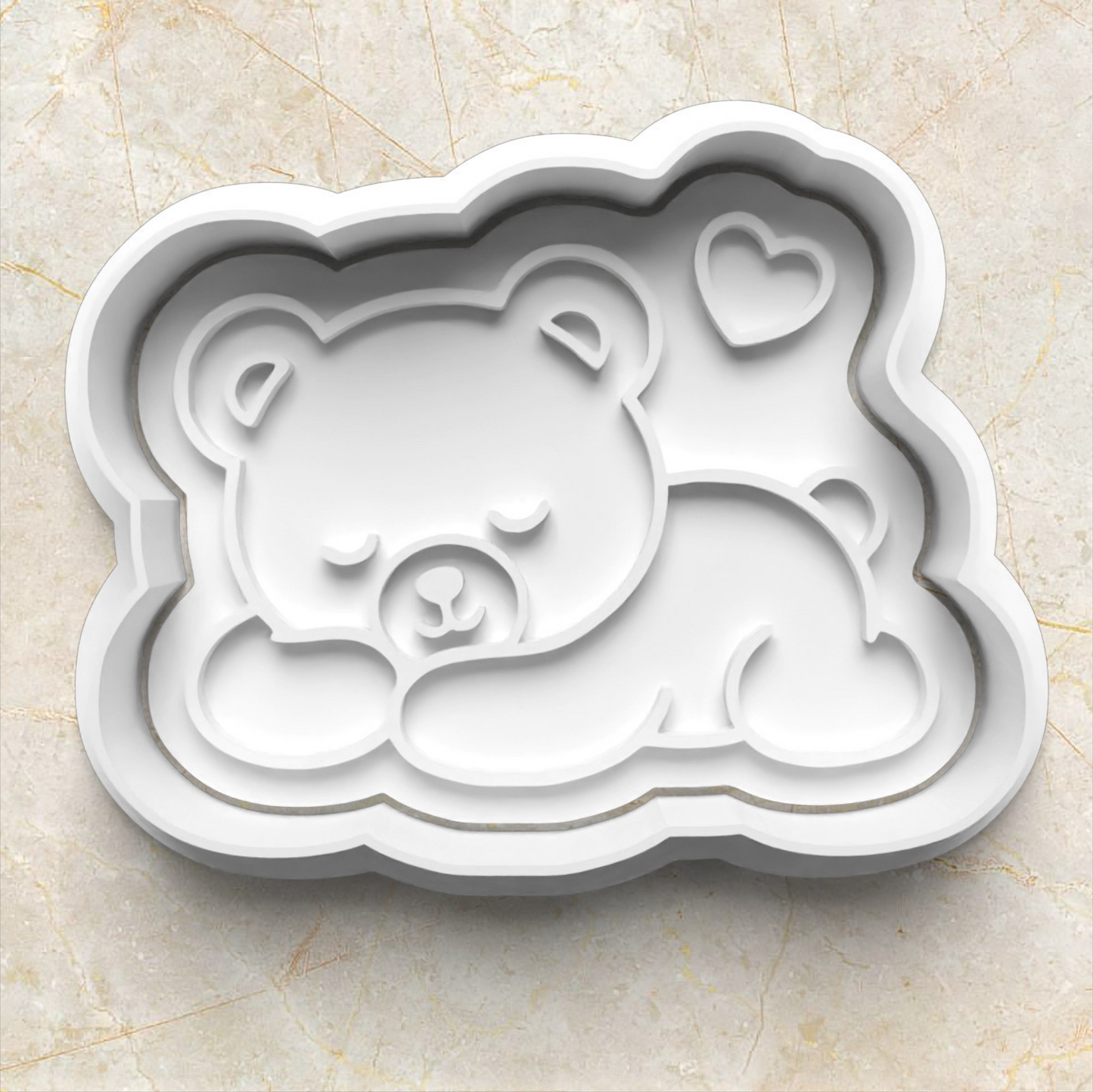Teddy Bear Cookie Cutter and Stamp sleeping