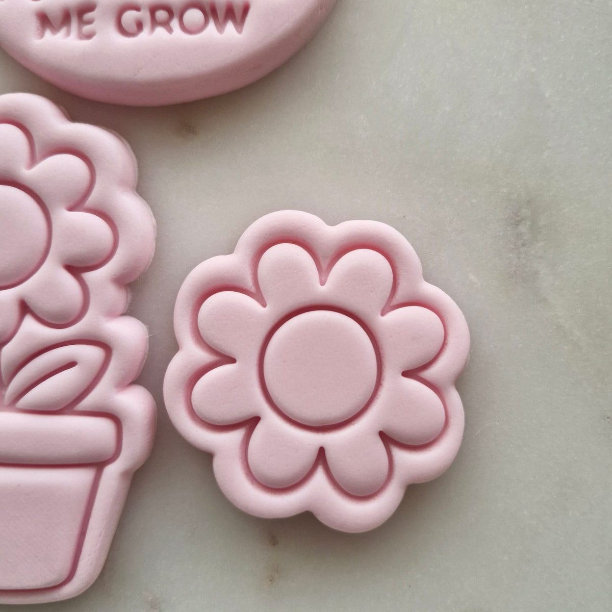 Thank You for Helping Me Grow Set VS1 Cookie Cutter and Stamp mini daisy