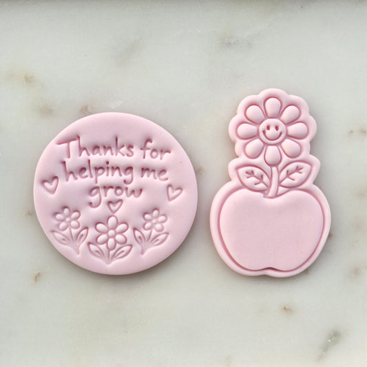 Thanks for Helping Me Grow Set VS3 Cookie Cutter and Stamp set
