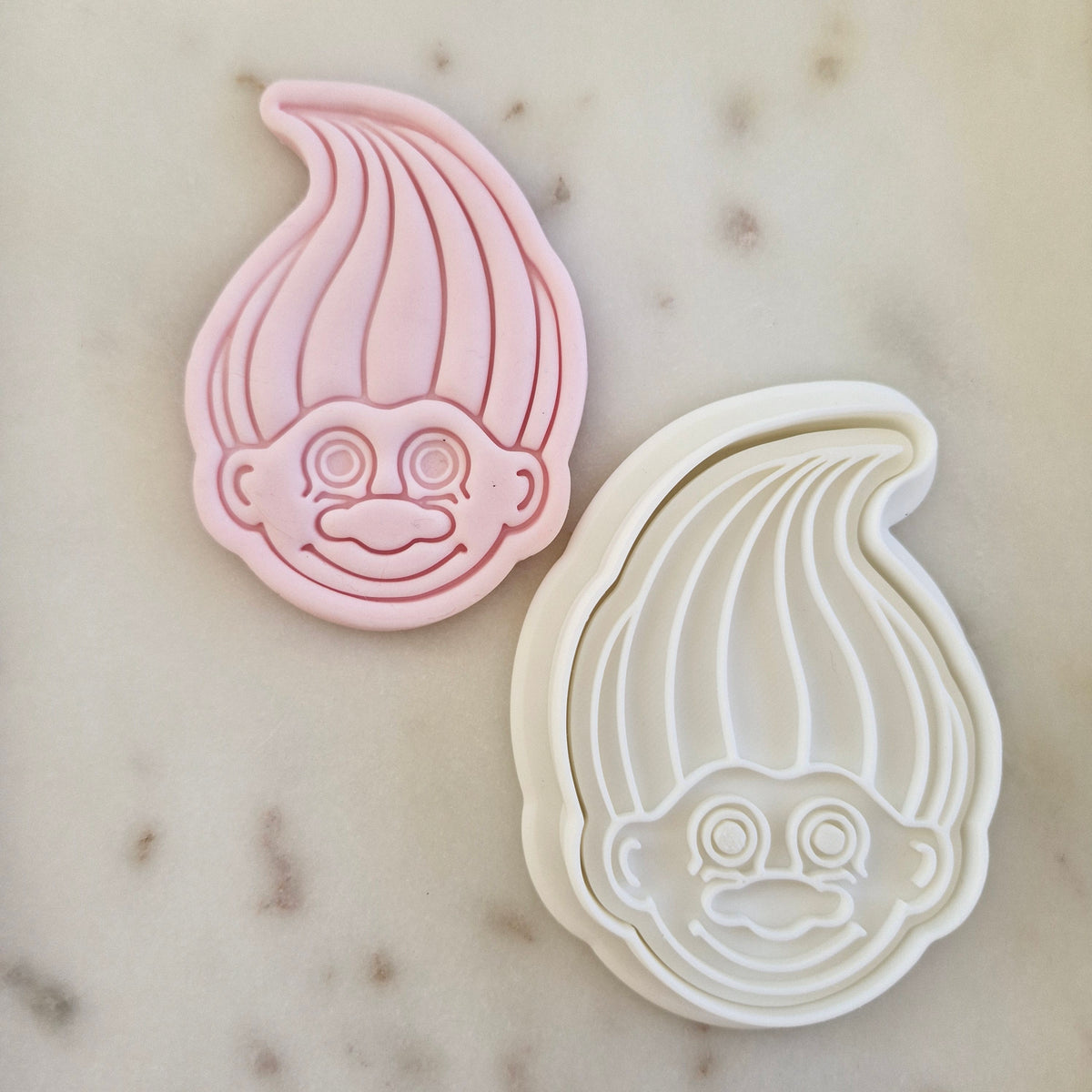 Troll Head Cookie Cutter and Stamp zoomed out