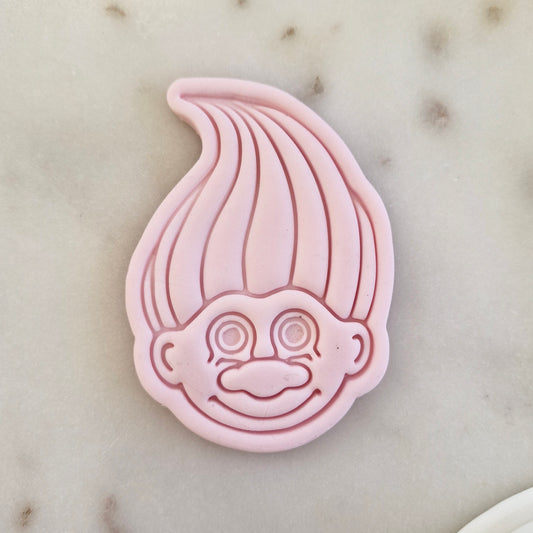 Troll Set Cookie Cutter and Stamp head only Troll Head Cookie Cutter and Stamp