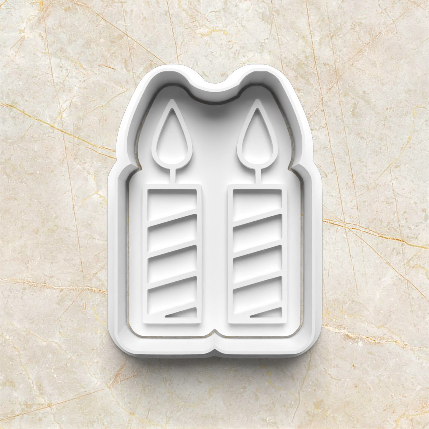 two short candles Birthday Candles Cookie Cutter and Stamp Set