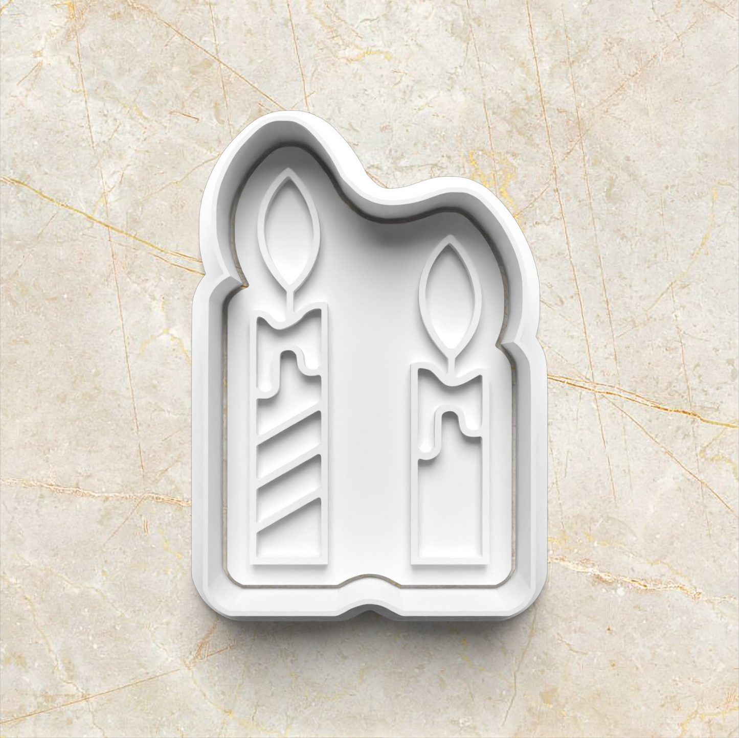 Birthday Candles Cookie Cutter and Stamp Set two tall candles